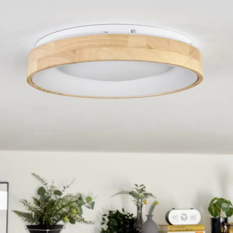 Luminaires Scandinaves-hofstein Lockeby Plafonnier LED Écru, Blanc, 1 lumière, Télécommandes