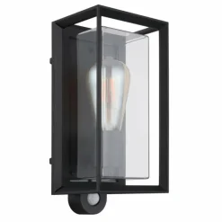 Luminaires Globo Lighting Logana Luminaire extérieur Noir, 1 lumière, Détecteur de mouvement