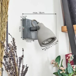 hofstein Lomma Applique murale, Spot mural Acier brossé, 1 lumière