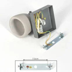 hofstein Lomma Applique murale, Spot mural Acier brossé, 1 lumière