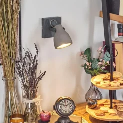 hofstein Lomma Applique murale, Spot mural Acier brossé, 1 lumière