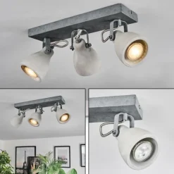 hofstein Lomma Plafonnier Acier brossé, 3 lumières