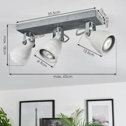 hofstein Lomma Plafonnier Acier brossé, 3 lumières