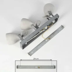 hofstein Lomma Plafonnier Acier brossé, 3 lumières