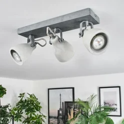 hofstein Lomma Plafonnier Acier brossé, 3 lumières