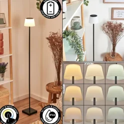 Luminaires Scandinaves-hofstein Longchamps Lampadaire LED Noir, 1 lumière