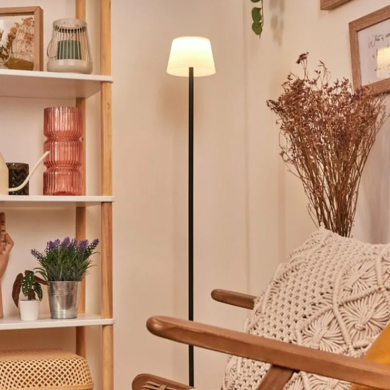 Luminaires Scandinaves-hofstein Longchamps Lampadaire LED Noir, 1 lumière