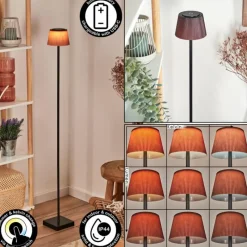 Luminaires Scandinaves-hofstein Longchamps Lampadaire LED Noir, 1 lumière