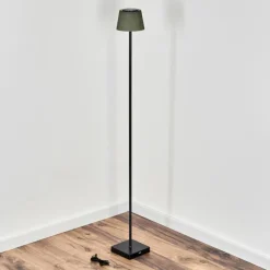 Luminaires Scandinaves-hofstein Longchamps Lampadaire LED Noir, 1 lumière