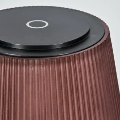 Luminaires Scandinaves-hofstein Longchamps Lampe de table d'extérieur, Lampe à poser LED Brun, Noir, 1 lumière