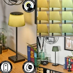 Luminaires Scandinaves-hofstein Longchamps Lampe de table d'extérieur, Lampe à poser LED Brun, Vert, 1 lumière