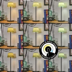 Luminaires Scandinaves-hofstein Longchamps Lampe de table d'extérieur, Lampe à poser LED Brun, Vert, 1 lumière