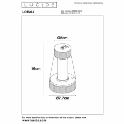 Luminaires Lucide LORALI Lampe à poser LED Noir, 1 lumière* Lampes À Poser
