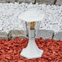 Luminaires Rustiques-hofstein Loria Borne lumineuse Blanc, 1 lumière