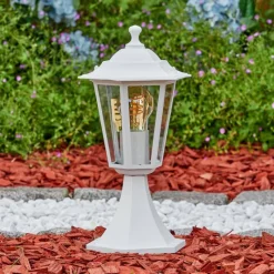 Luminaires Rustiques-hofstein Loria Borne lumineuse Blanc, 1 lumière