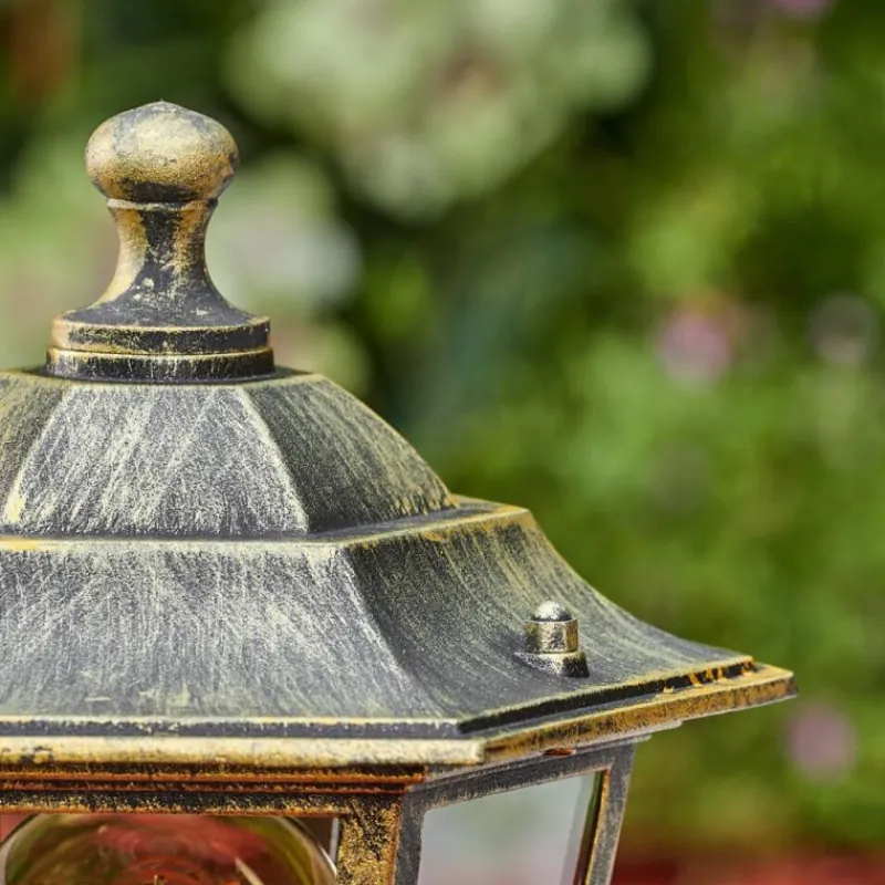 Luminaires Rustiques-hofstein Loria Borne lumineuse Brun, Or, 1 lumière