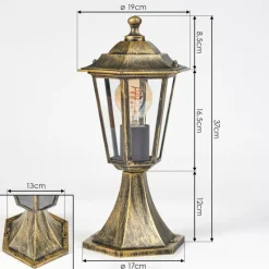 Luminaires Rustiques-hofstein Loria Borne lumineuse Brun, Or, 1 lumière