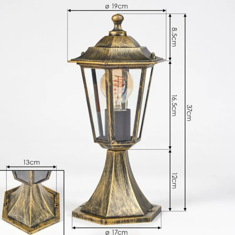 Luminaires Rustiques-hofstein Loria Borne lumineuse Brun, Or, 1 lumière