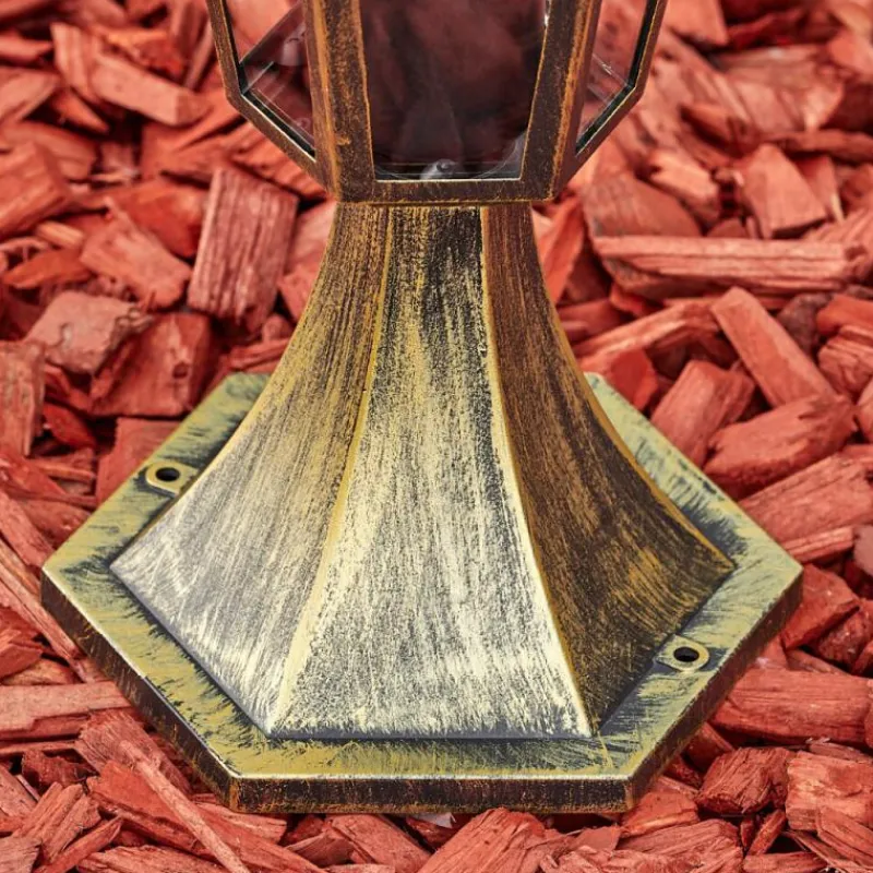 Luminaires Rustiques-hofstein Loria Borne lumineuse Brun, Or, 1 lumière