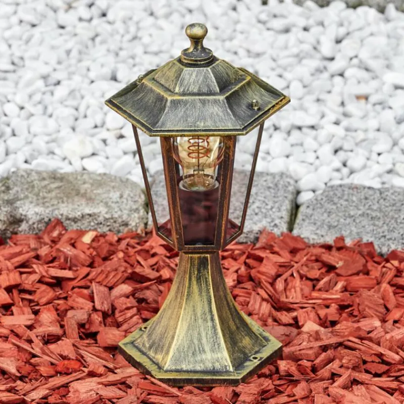 Luminaires Rustiques-hofstein Loria Borne lumineuse Brun, Or, 1 lumière