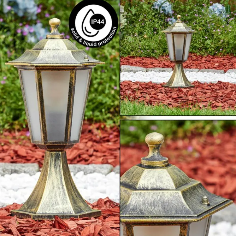 Luminaires Rustiques-hofstein Loria Borne lumineuse Brun, Or, 1 lumière