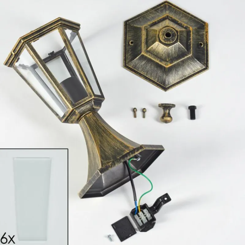 Luminaires Rustiques-hofstein Loria Borne lumineuse Brun, Or, 1 lumière