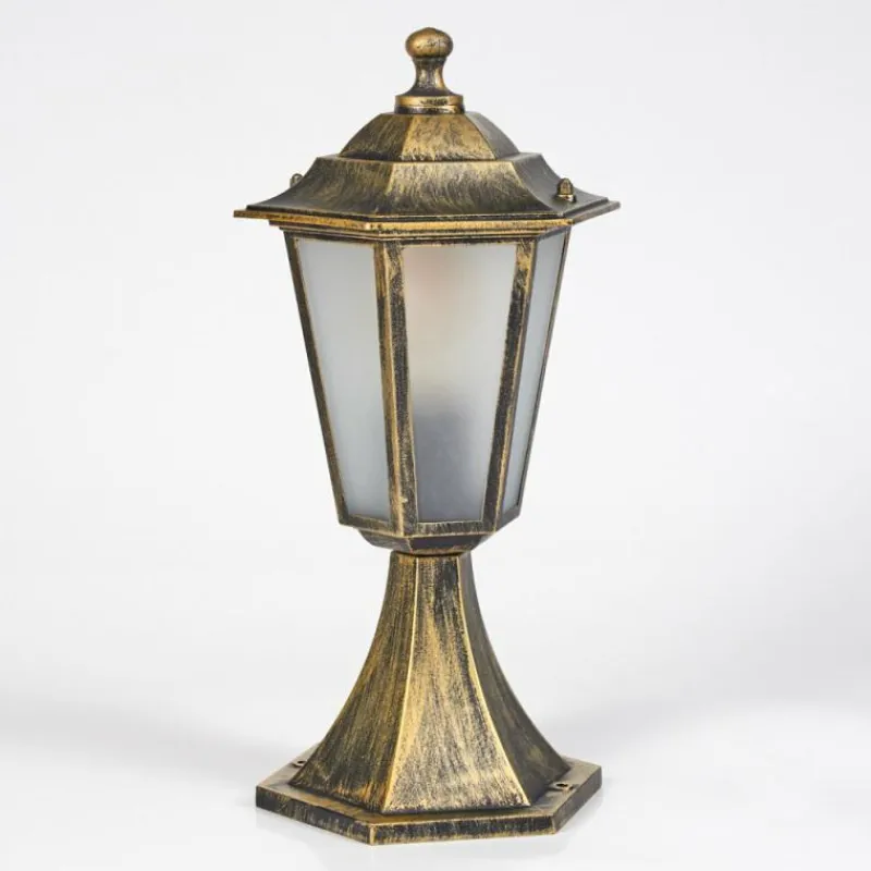 Luminaires Rustiques-hofstein Loria Borne lumineuse Brun, Or, 1 lumière