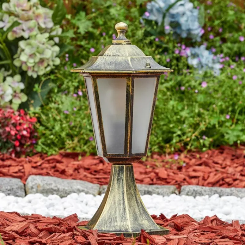 Luminaires Rustiques-hofstein Loria Borne lumineuse Brun, Or, 1 lumière