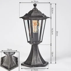 Luminaires Rustiques-hofstein Loria Borne lumineuse Noir, Argenté, 1 lumière