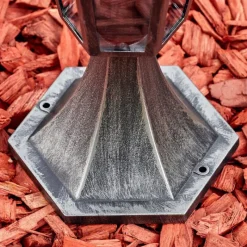 Luminaires Rustiques-hofstein Loria Borne lumineuse Noir, Argenté, 1 lumière