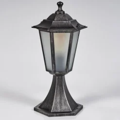 Luminaires Rustiques-hofstein Loria Borne lumineuse Noir, Argenté, 1 lumière