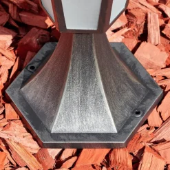 Luminaires Rustiques-hofstein Loria Borne lumineuse Noir, Argenté, 1 lumière