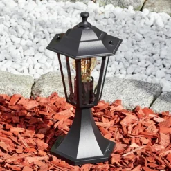 Luminaires Rustiques-hofstein Loria Borne lumineuse Noir, 1 lumière