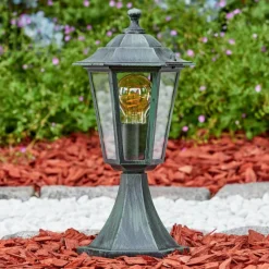 Luminaires Rustiques-hofstein Loria Borne lumineuse Vert, Noir, 1 lumière