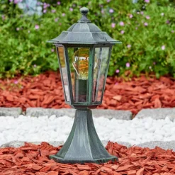 Luminaires Rustiques-hofstein Loria Borne lumineuse Vert, Noir, 1 lumière