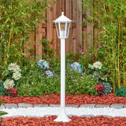 Luminaires Rustiques-hofstein Loria Eclairage de chemin Blanc, 1 lumière