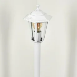 Luminaires Rustiques-hofstein Loria Eclairage de chemin Blanc, 1 lumière