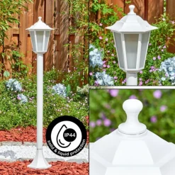 Luminaires Rustiques-hofstein Loria Eclairage de chemin Blanc, 1 lumière