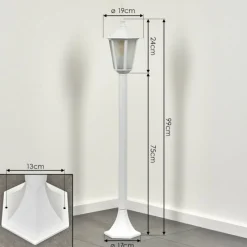 Luminaires Rustiques-hofstein Loria Eclairage de chemin Blanc, 1 lumière