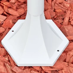 Luminaires Rustiques-hofstein Loria Eclairage de chemin Blanc, 1 lumière