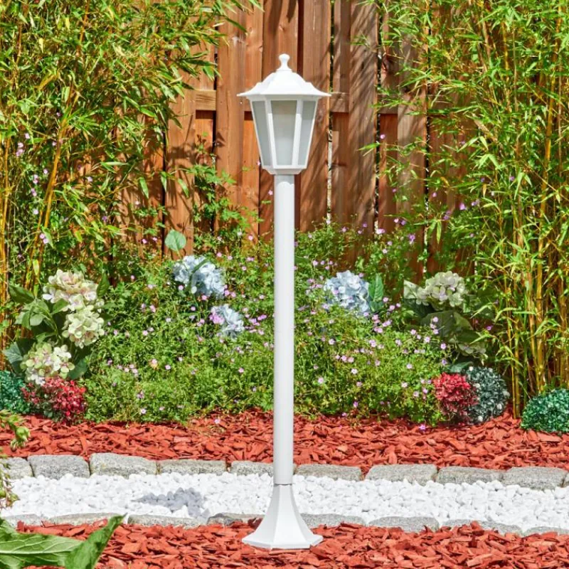 Luminaires Rustiques-hofstein Loria Eclairage de chemin Blanc, 1 lumière