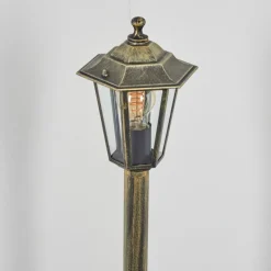 Luminaires Rustiques-hofstein Loria Eclairage de chemin Brun, Or, Noir, 1 lumière