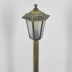 Luminaires Rustiques-hofstein Loria Eclairage de chemin Brun, Or, Noir, 1 lumière