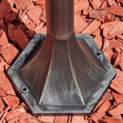 Luminaires Rustiques-hofstein Loria Eclairage de chemin Noir, Argenté, 1 lumière