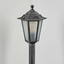 Luminaires Rustiques-hofstein Loria Eclairage de chemin Noir, Argenté, 1 lumière