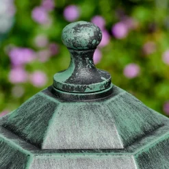 Luminaires Rustiques-hofstein Loria Eclairage de chemin Vert, Noir, 1 lumière