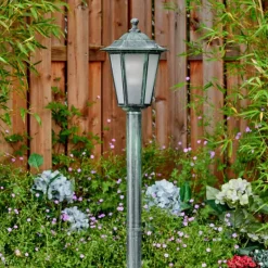 Luminaires Rustiques-hofstein Loria Eclairage de chemin Vert, Noir, 1 lumière