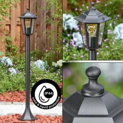 Luminaires Rustiques-hofstein Loria Eclairage de chemin Noir, 1 lumière