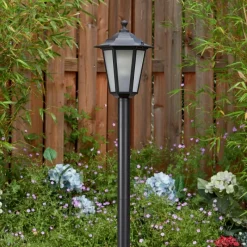 Luminaires Rustiques-hofstein Loria Eclairage de chemin Noir, 1 lumière