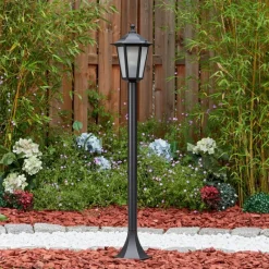 Luminaires Rustiques-hofstein Loria Eclairage de chemin Noir, 1 lumière